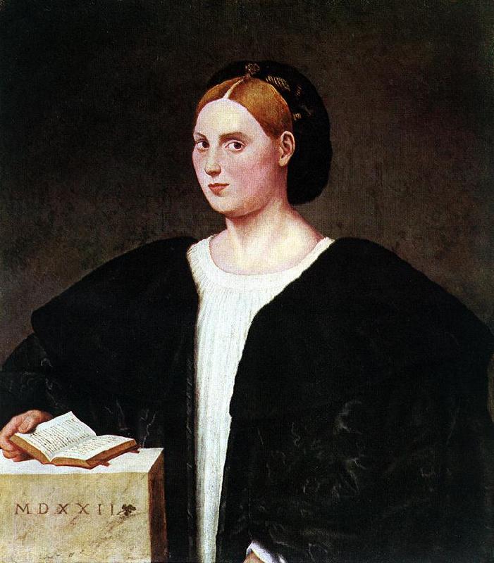 LICINIO, Bernardino Portrait of a Woman  g oil painting image